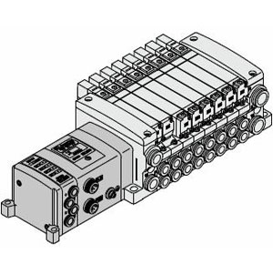 VQC1000 系列 5通电磁阀 底板配管型 插入式组件 集装式型号 EX250