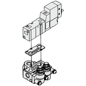 SYJ3000 系列 带阀导杆一体型气缸 MVGQ 系列(Φ12,Φ16,Φ20)用阀