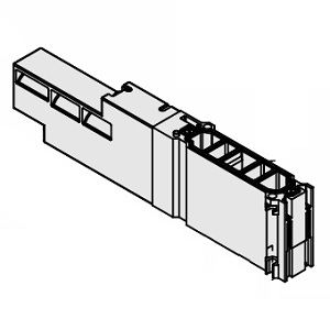 JSY3000-P Series 紧凑型5通电磁阀 对应64位集装式 插入式 插件连接底板 对应EX600安全协议(CIP Safety) 10型横配管型