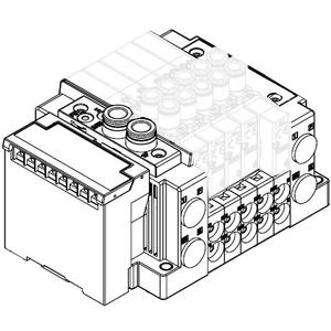 SY3000/5000/7000 系列 5通电磁阀 插入式 插件连接底板 对应EX600系列 对应安全通信协议(CIP Safety) 12型  集装式