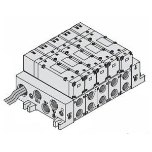 VQ5000 系列 5通先导式电磁阀 插入式组件 底板配管型 L导线引出式