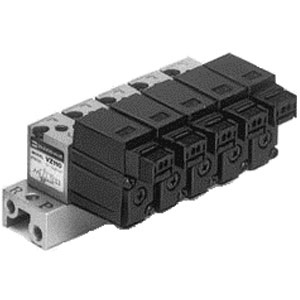 VZ100 系列 弹性密封 3通电磁阀/直接配管型 集装式 01型