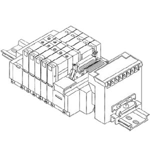 SX3000·5000 系列 底板配管型集装式 组合型底板 DIN导轨安装 对应EX121一体型串行传送式配线 45S1型
