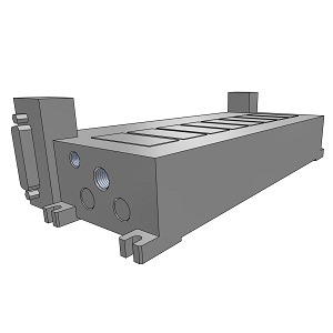 VFS2000 系列 5通电磁阀 5通先导式 集装规格 插入式:带D型辅助插座