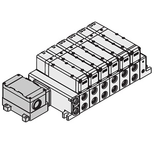 VQC5000 系列 5通电磁阀 底板配管型 插入式单元 端子台盒组件