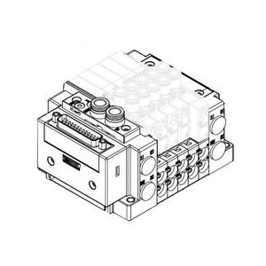 SY3000·5000 系列 对应EX510网关式串联传送系统 底板配管型集装式 组合式底板 插入式 5通电磁阀