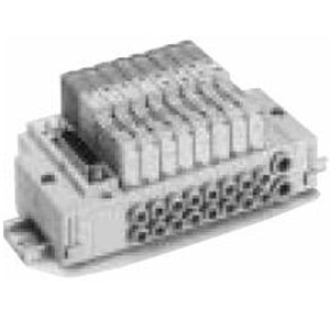 SX3000·5000 系列 5通电磁阀 底板配管型集装式 组合型底板 DIN导轨安装型 插入式配线 45F型