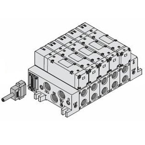 VQ5000 系列 5通先导式电磁阀 插入式组件 底板配管型 D型辅助插座