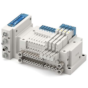 JSY1000-E 系列 真空发生器系统一体型阀岛 插入式 插件连接底板 EX260系列 10型横配管型