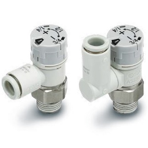 AS-FSA 系列 小型带刻度的速度控制阀 弯头型/万向型 主体尺寸M5X0.8/10-32UNF