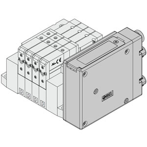 SV1000/2000/3000 系列 5通电磁阀 拉杆式底板 EX260一体型(对应输出) 串行传送系统 集装式