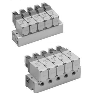 VV3P*-41 VP300/500/700 系列 集装式 弹性密封 3通电磁阀/先导式座阀 共通排气型/41型