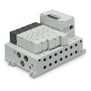 VQ4000 系列 5通电磁阀 插入式单元/底板配管型 S组件(串行传送单元) 集装式