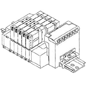 SX3000·5000 系列 底板配管型集装式 组合型底板/DIN导轨安装 对应EX122一体型串行传送式配线 45S型