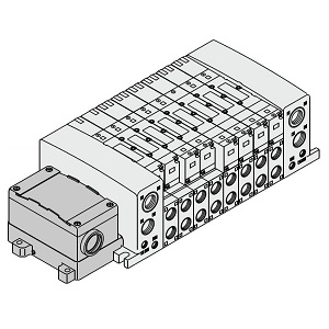 VQC4000 系列 5通电磁阀 底板配管型 插入式组件 T组件(端子台盒组件)集装式 对应IP67