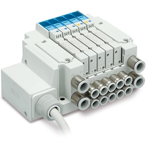 JSY1000/3000/5000 系列 紧凑型5通电磁阀 插入式插件连接底板 端子台盒 10型集装式