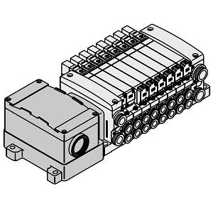 VQC2000 系列 5通电磁阀 底板配管型 插入式组件 端子台盒组件