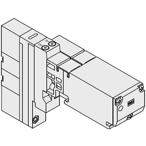VQ2000 系列 5通电磁阀 插入式组件 底板配管型
