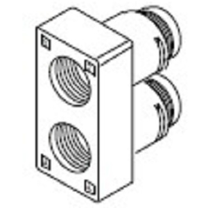 1/4,3/8螺纹拧入式通口块组件 A,B口用 适用于SV系列