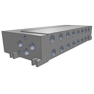 VFS4000 系列 5通电磁阀 5通先导式 集装规格 插入式:带D型辅助插座