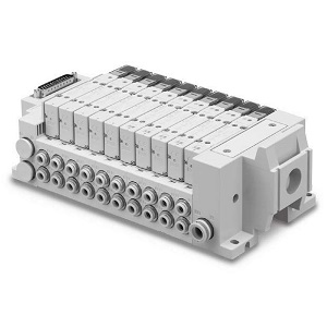 SY3000·5000-X990 系列 5通电磁阀 插入式 模块连接型 侧配管 对应D型辅助插座、扁平电缆插座