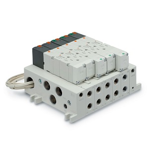 VQ4000 系列 5通电磁阀 插入式单元/底板配管型 L组件(导线组件) 集装式
