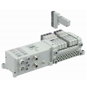 VQC4000 系列 5通电磁阀 底板配管型 插入式组件 S组件(串行传送组件) 对应EX250一体型(对应输入输出)串行传送系统集装式 对应IP67