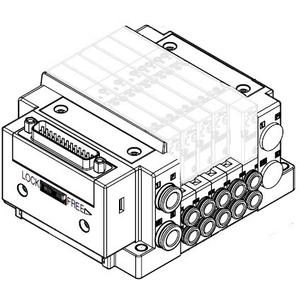 SY3000·5000·7000 系列 插入式插件连接底板:D型辅助插座 对应扁平电缆插座、PC接线系统 12型