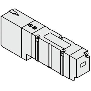 VQC4000 系列 5通电磁阀 底板配管型 插入式组件 阀型号