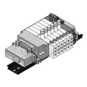 SJ3A6 系列 插入式 插头插座式连接 带节流阀的真空破坏阀 EX510网关方式串行传送系统集装式