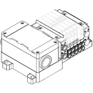 SY5000/7000 系列 5通电磁阀 插入式 插件连接底板:插入式混合安装型集装式 对应端子台盒 10/11型