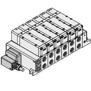 VQC5000 系列 5通电磁阀 底板配管型 插入式单元 导线组件