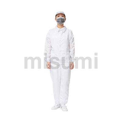 白色条纹防静电翻领拉链分体服