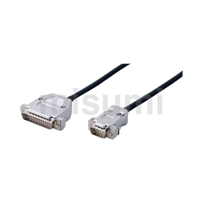 EMI对策 RS232C线束 Dsub9芯-Dsub25芯组装式自由长/直排接线/米思米原创品